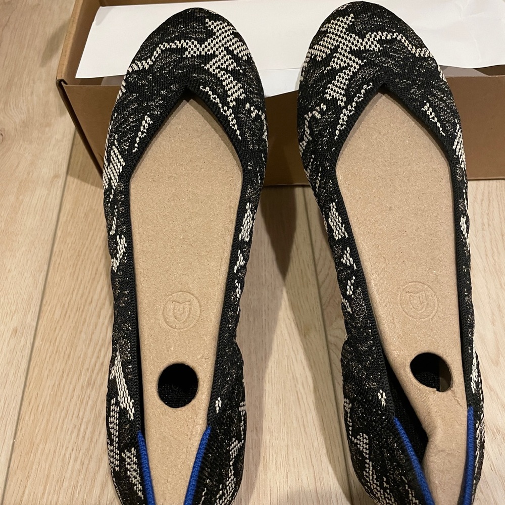 New Rothy’s Flats - Black Chantilly